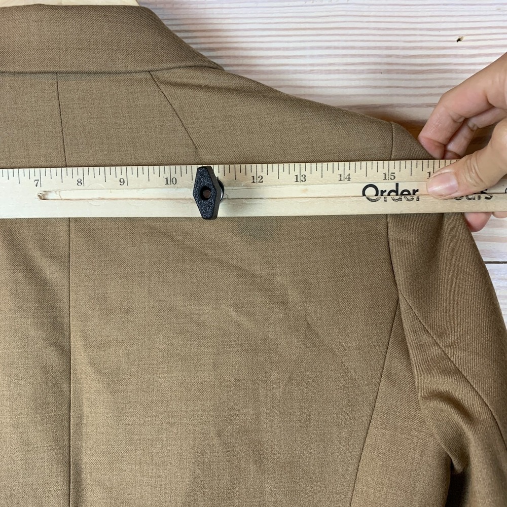 J Crew Blazer Women 6 Camel Original Schoolboy Wool Gold Button Preppy - Picture 9 of 15